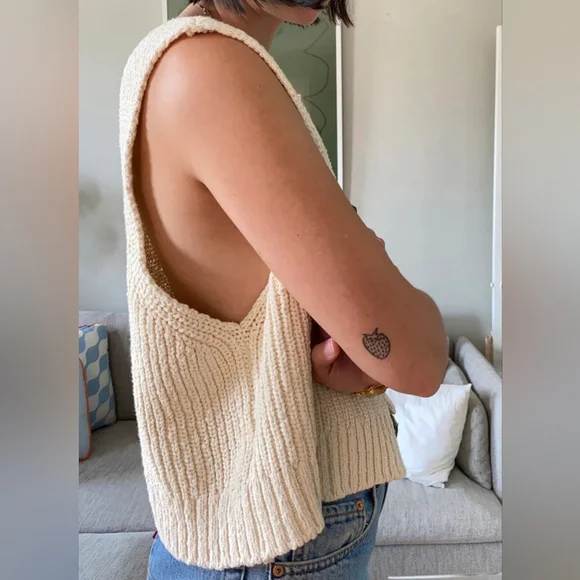 Le Bon Shoppe Granny Cotton Vest Oatmeal XS/S - Picture 2 of 5